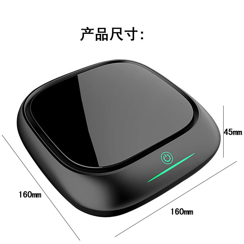 负离子智能车载空气净化器 带气味传感器空气监测车载空气净化器