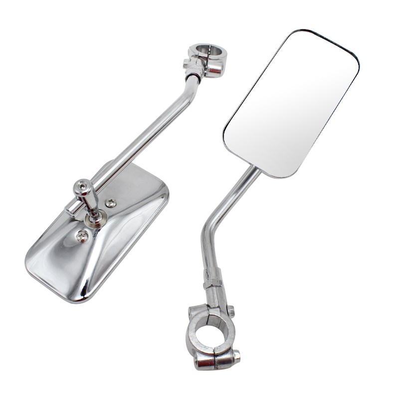 复古通用自行车电动车单车反光镜摩托车改装通用金属后视镜倒车镜
