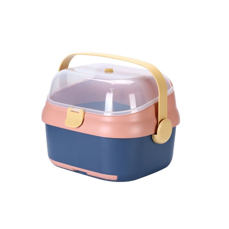 塑料手提多功能婴儿防尘密封奶瓶收纳箱 宝宝餐具储存盒带晾干架,收纳整理,收纳箱,淘宝优惠券,粉丝福利购,淘宝优惠卷