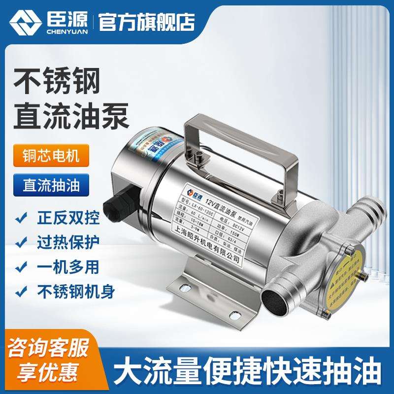 不锈钢抽油泵柴油泵正反转电动油泵12V24V220V直流加油泵