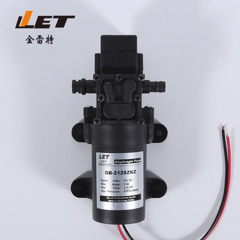 12V 24V洗车微型隔膜泵GB-2128ZKZ 农用高压洗车泵 车用洗水泵