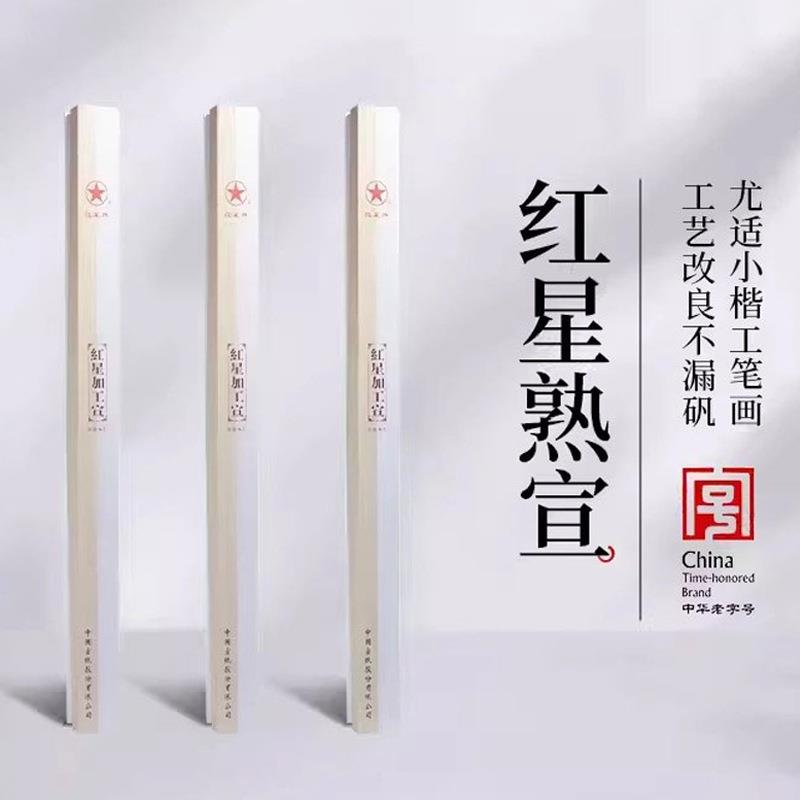 红星宣纸厂家 红星牌工笔画熟宣纸矾宣四尺六尺特皮净皮小楷书法
