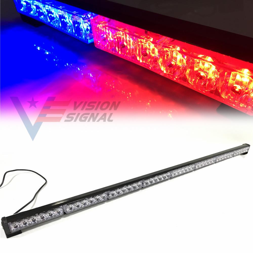 48LED长条爆闪灯 6LED8节警示灯 汽车中网灯 频闪灯48LED车顶灯