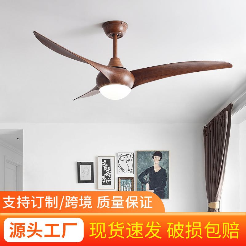 美式风扇灯家用客厅餐厅大风力风扇吊灯卧室复古吊顶式工业吊扇灯