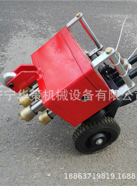 华策牌手推式7头凿毛设备混凝土拉毛机高速公路气动凿毛机