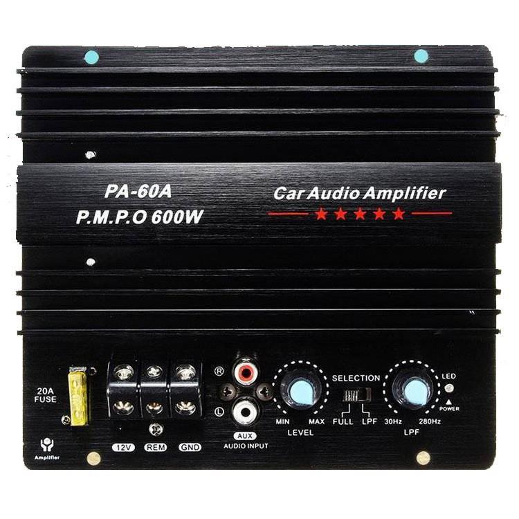 PA-60A12v汽车功放板大功率音响低音炮外露功放12v功放机600W