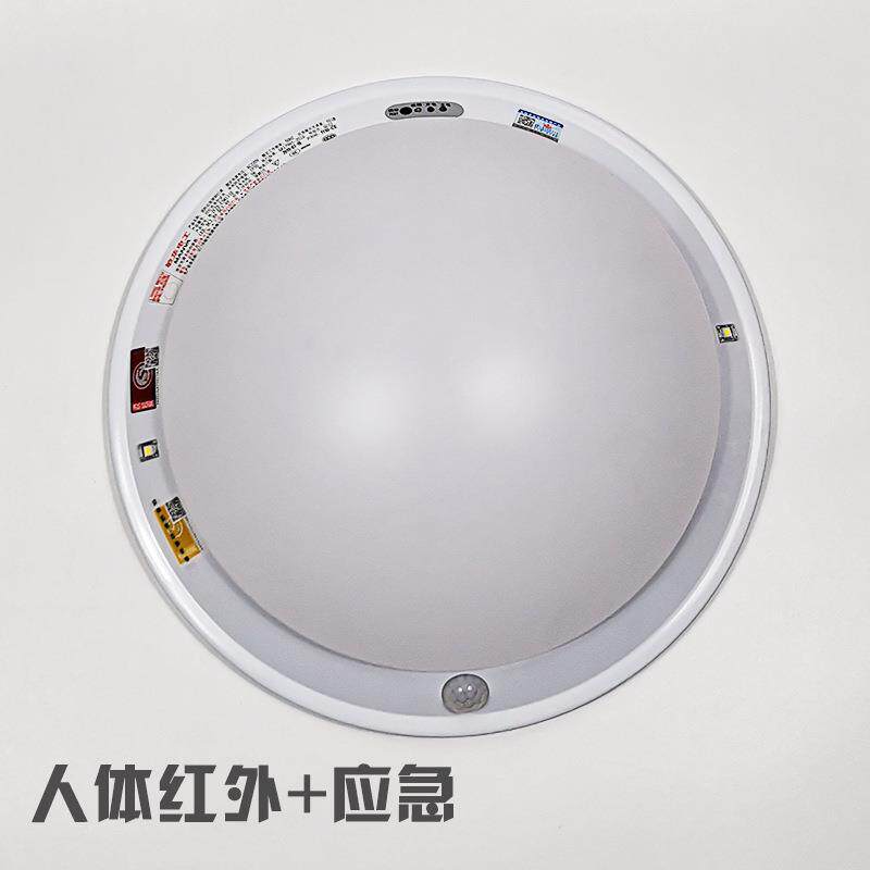 应急吸顶灯M-ZFZD-E5W带防火罩红外人体感应吸顶楼道声控感应灯