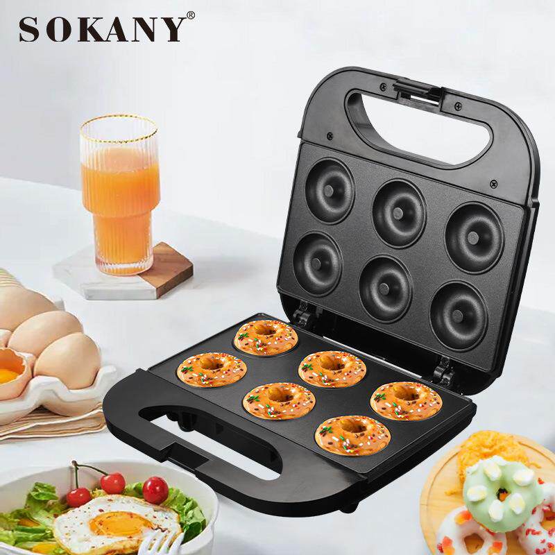 跨境SOKANY131甜甜圈机家用全自动电饼铛迷你小型烘焙儿童蛋糕机