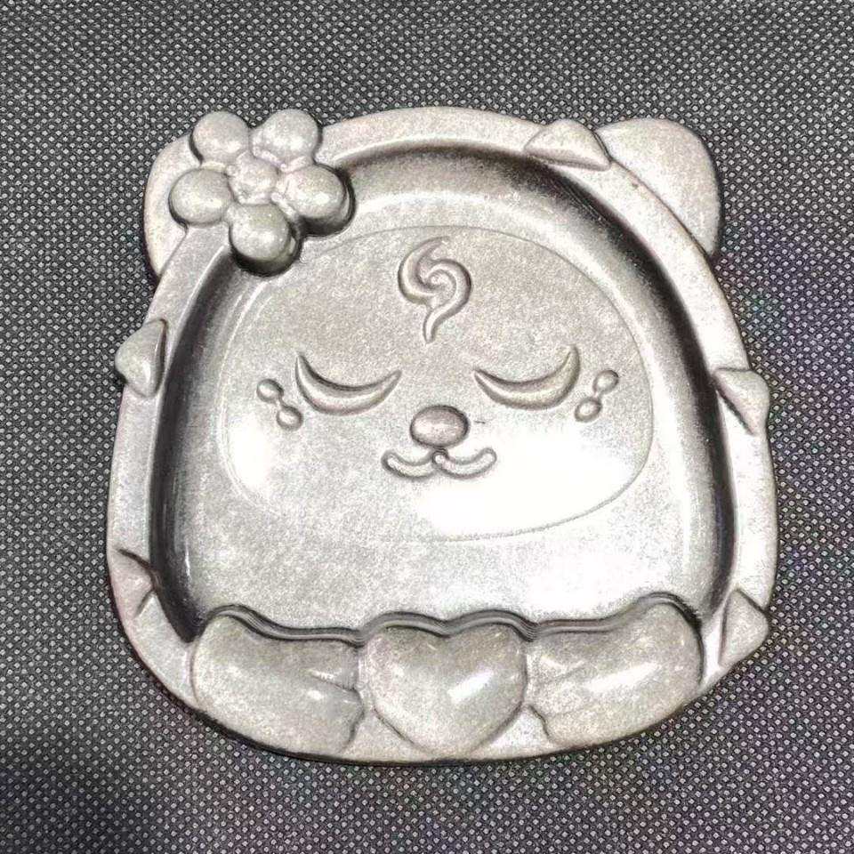 天然精品黑曜石银曜石大碟盘,烟灰缸,砚台,笔洗可爱百搭可