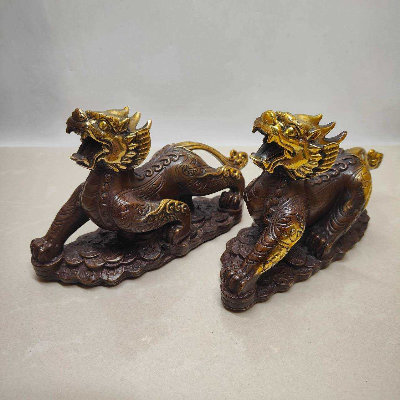仿古鎏金貔貅摆件客厅家居办公室开业装饰古玩收藏工艺品