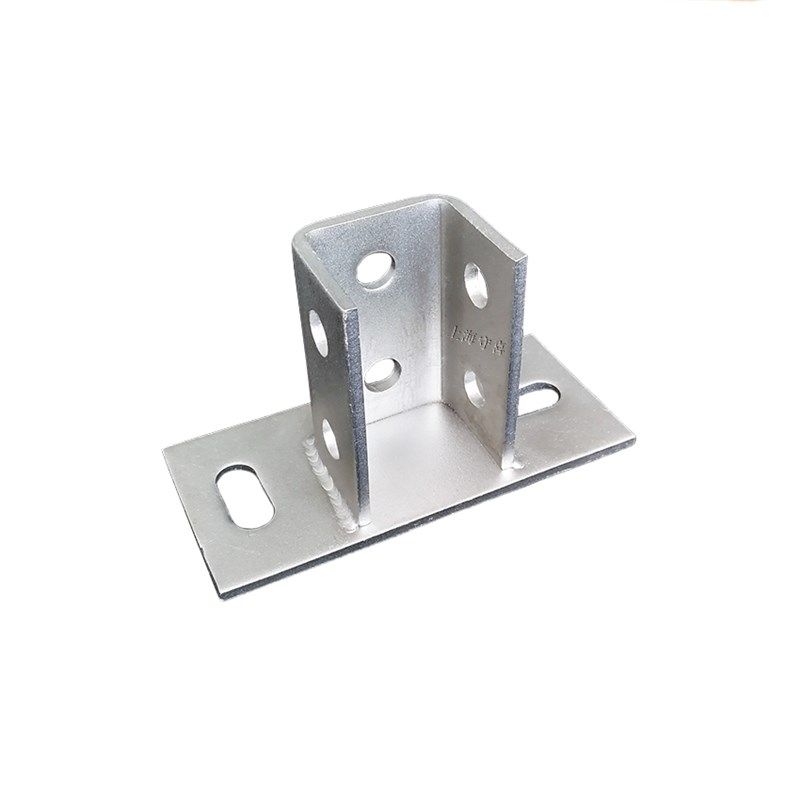 304不锈钢C型钢底座 太阳能光伏支架配件固定立柱牛腿连接件地脚