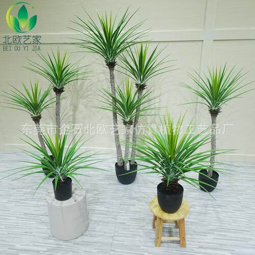 2020新款仿真凤梨盆景北欧绿植Pu杆组合凤梨树装饰盆栽厂家