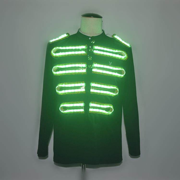 发光衣服LED七彩演出个性服装新款爆闪服装道具电音节酒吧服饰