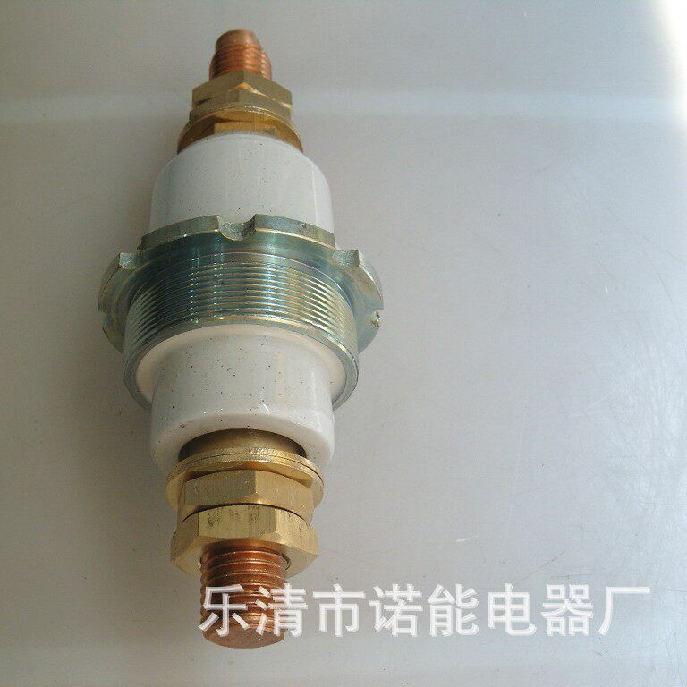 诺能电器不带螺杆白色接线柱空心防爆套管72法兰空心接线柱