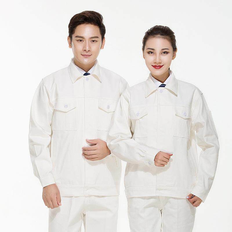 纯棉白色电焊工专用防烫劳保服阻燃工作服防静电套装核电炼钢厂男