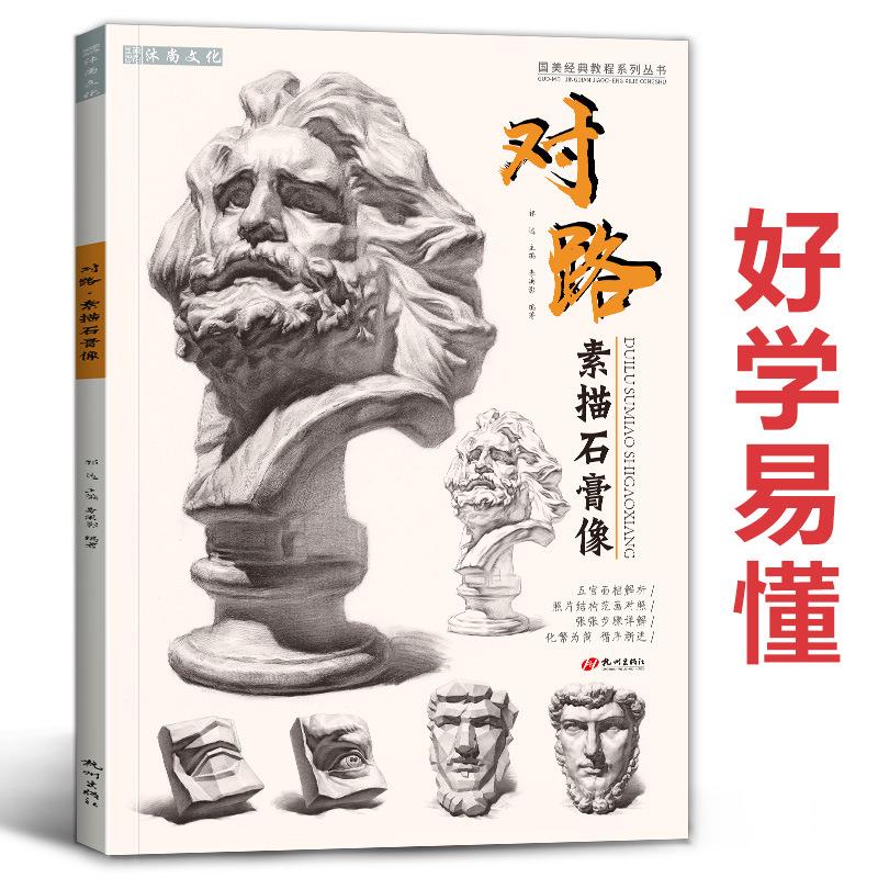 对路素描石膏像临摹范本头像人头肖像五官结构