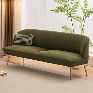 复古灯芯绒公寓网红客厅小户型布艺双人沙发卧室简约轻奢小型沙发