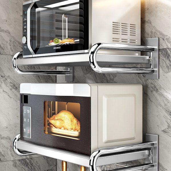 cs304不锈钢微波炉置物架壁挂式厨房墙上免打孔多功能烤箱收纳支,厨房/烹饪用具,微波炉置物架,淘宝优惠券,粉丝福利购,淘宝优惠卷