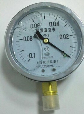 真空表1.5川mm0.0mpa- 耐震 -Z -0N 测负压 10*仪上海m201 010