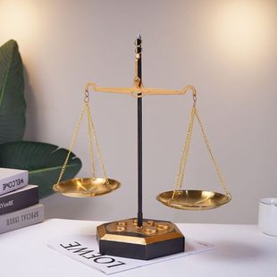 工艺品天平摆件天秤老式复古怀旧装饰品物件摆设天称软装道具模型