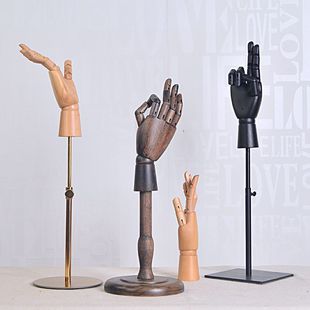木手简约木制人手摆件活动关节木头手道具装饰素描模型假