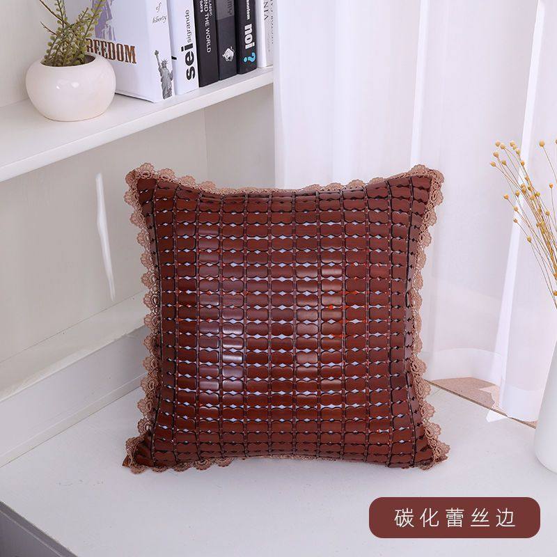夏季客厅抱枕靠枕腰夏天车用靠枕套床上竹席枕头凉席