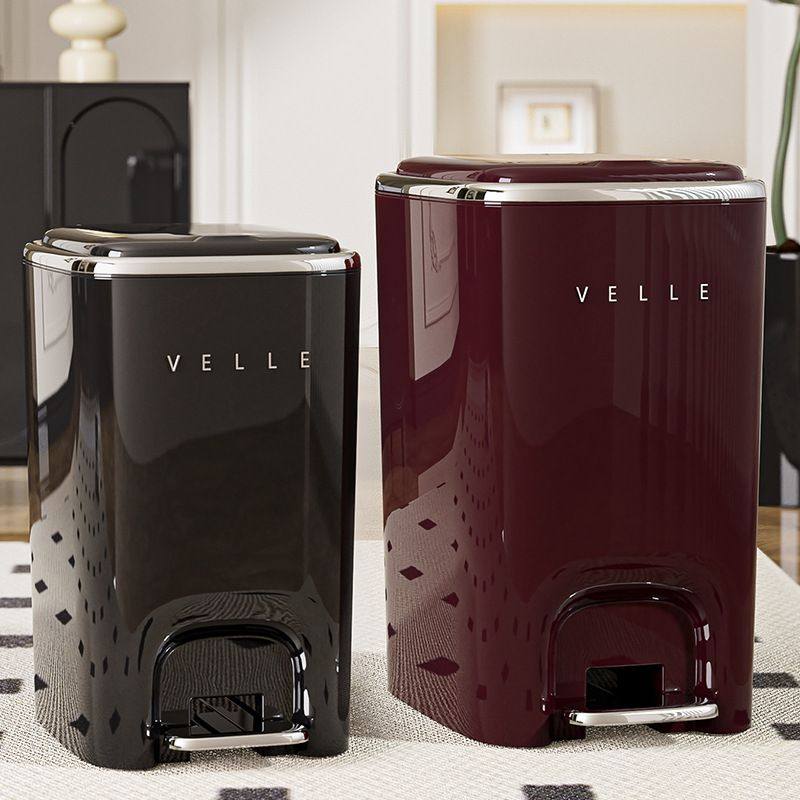 家用客厅脚踏垃圾桶卫生间家用高颜值脚踩式厨房大容量翻盖桶