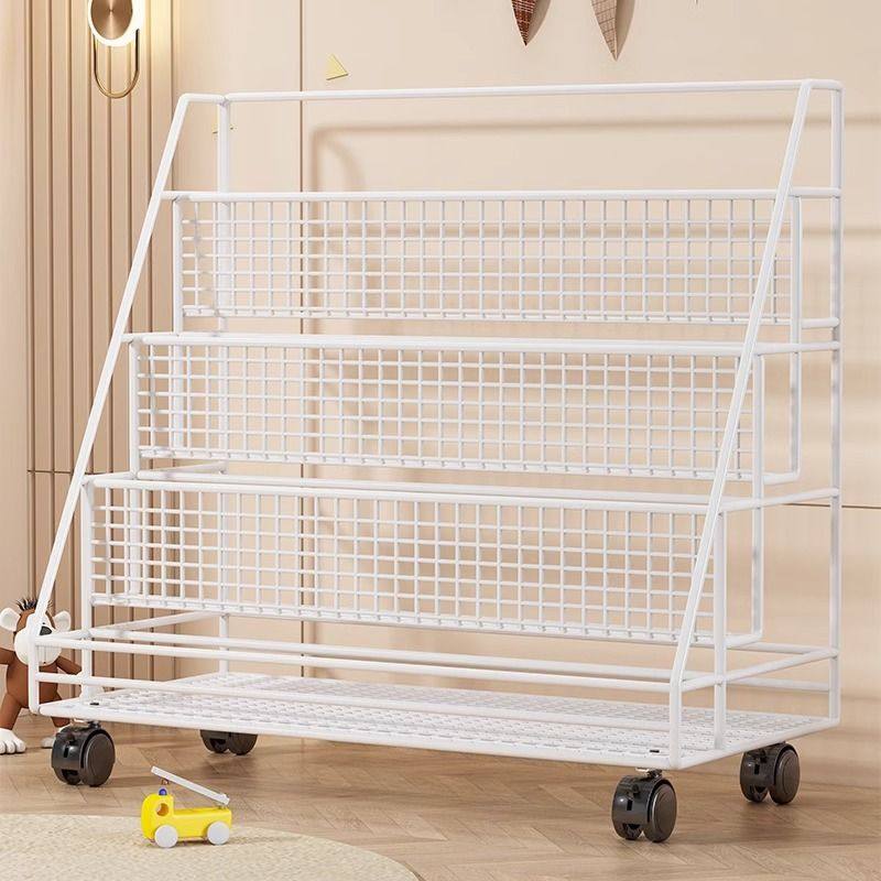 儿童书架绘本架玩具收纳架一体简易落地可移动宝宝置物架铁艺书柜,商业/办公家具,超市货架,淘宝优惠券,粉丝福利购,淘宝优惠卷