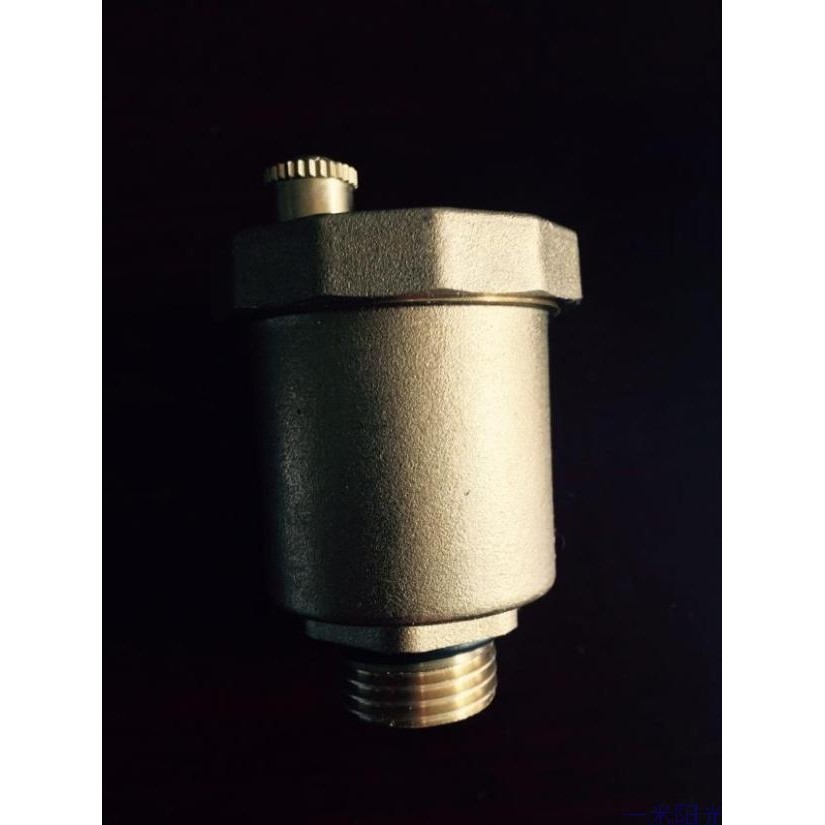 地暖分水器配件立式铜排气阀自动排气阀铜暖气阀4分