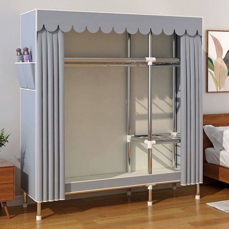 全钢架衣橱简易衣柜家用卧室布衣柜出租房用结实耐用组装简约现代,住宅家具,简易衣柜,淘宝优惠券,粉丝福利购,淘宝优惠卷