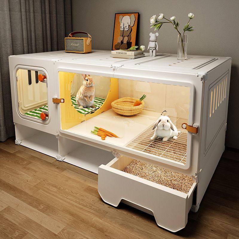兔子笼子家用别墅自动清粪特大豪华窝兔屋宠物荷兰猪笼子透明观景,宠物/宠物食品及用品,兔笼,淘宝优惠券,粉丝福利购,淘宝优惠卷