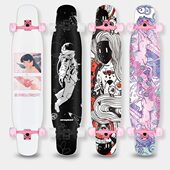 能行板男女舞喵生新人初学者滑板代步专业O整公路长板全K板DC平花