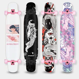 能行板男女舞喵生新人初学者滑板代步专业O整公路长板全K板DC平花