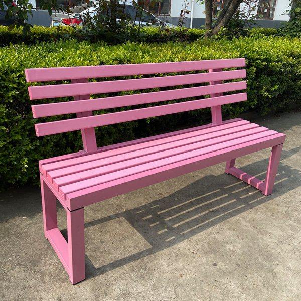 椅庭院凳子网红靠背铁艺长商场长椅户外白色条凳粉色休息公园实木,住宅家具,公园椅,淘宝优惠券,粉丝福利购,淘宝优惠卷