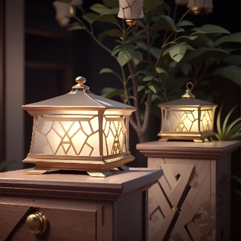 灯笼式全铜太阳能柱s灯户外庭院壁灯别墅花园墙门柱灯