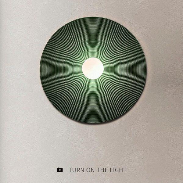 北欧轻奢走廊床头壁灯创意简约壁灯客厅背景墙过道意大利圆形餐厅