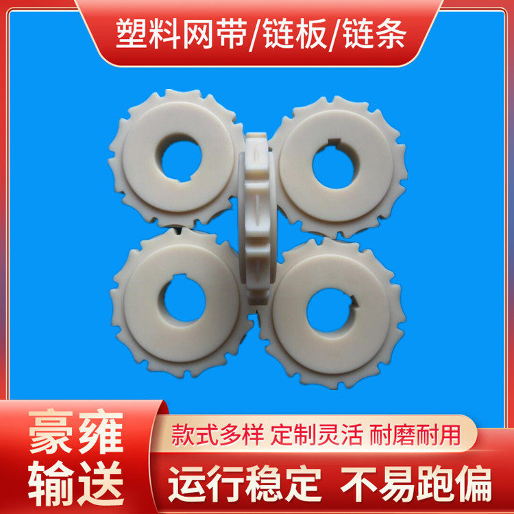 批发尼龙链轮注塑网带配套齿轮塑料齿轮传送带配套输送轮