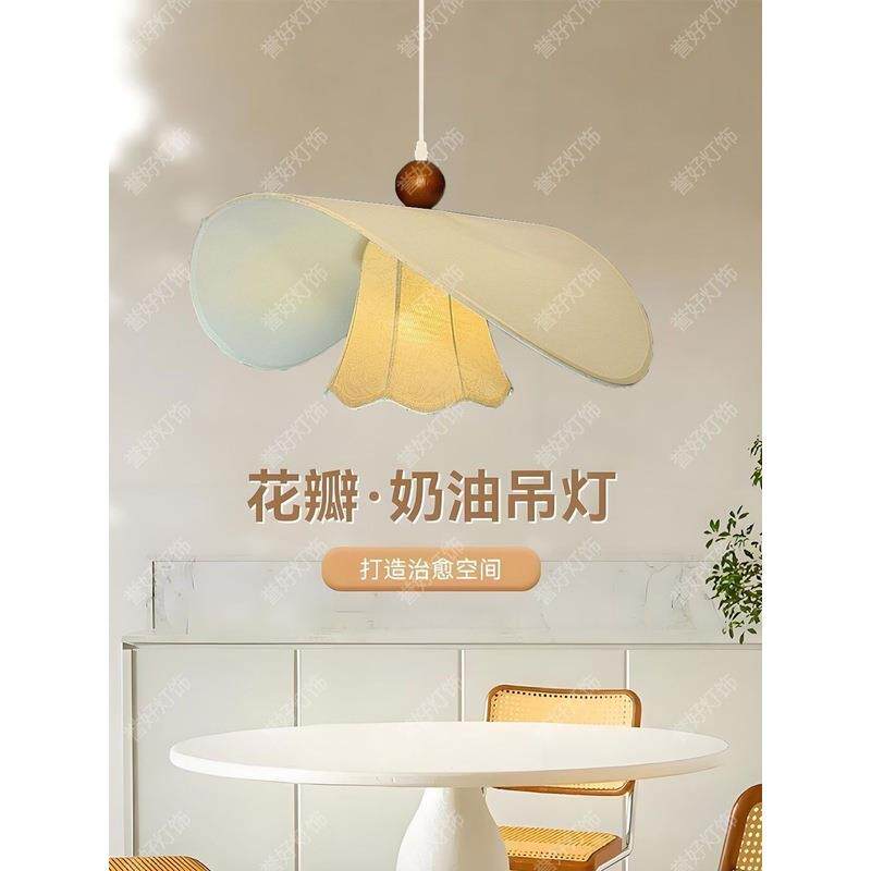 古典风餐厅饭店民宿火锅店餐桌餐饮吊灯具文艺术灯饰竹编布艺灯罩