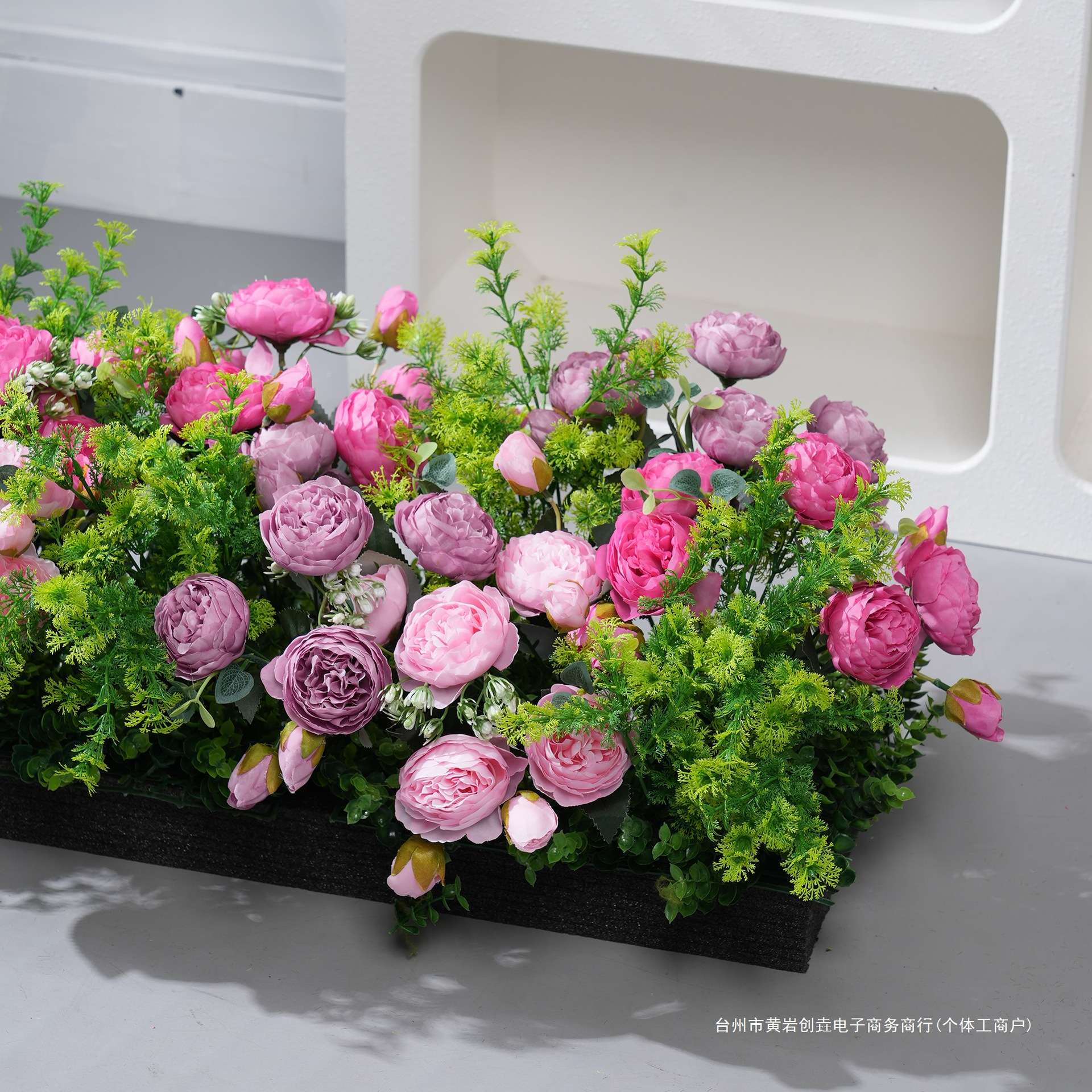 仿真花艺隔断花槽花箱假花塑料花束组合绿植造景室外栅栏装饰摆设
