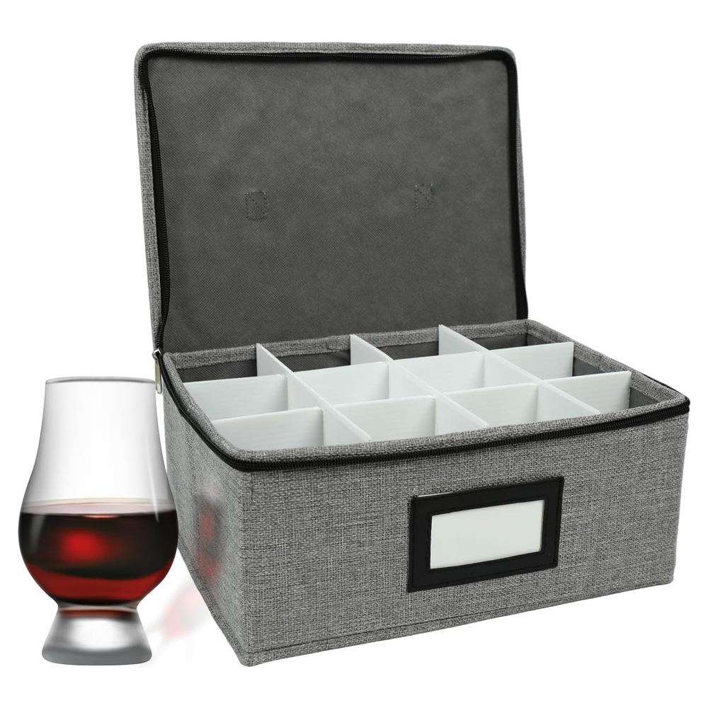 亚马逊威士忌酒杯储物盒酒杯储物箱 Whiskey glass storage box图片
