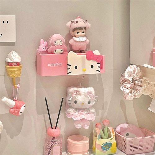 粉色kitty多功能壁式收纳盒