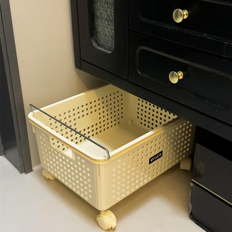 【空间神器】收纳筐可移动小推车置物架零食车收纳篮2025新款