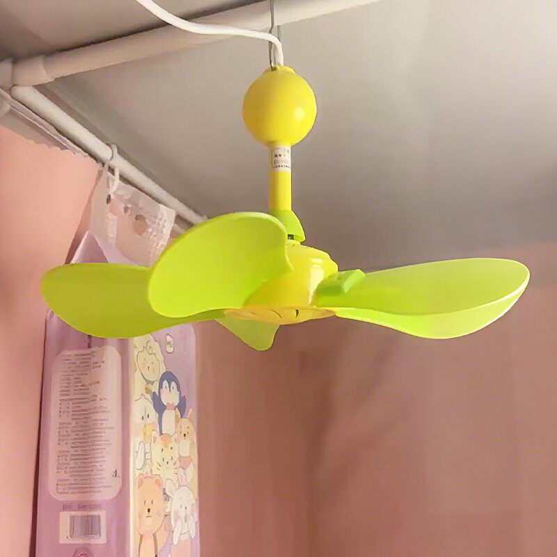 宿舍吊扇大风力塑料插电款床上静音小型悬挂扇家用微风迷你电风扇