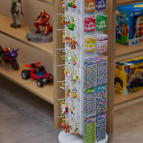 袜子货架子洞洞板落地展示架润唇膏文具店饰品钥匙扣贴纸挂钩旋转