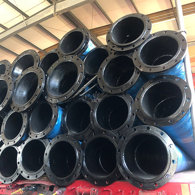 过海水用大口径排沙输泥胶管带螺旋钢丝缠绕埋吸管14寸16寸18寸