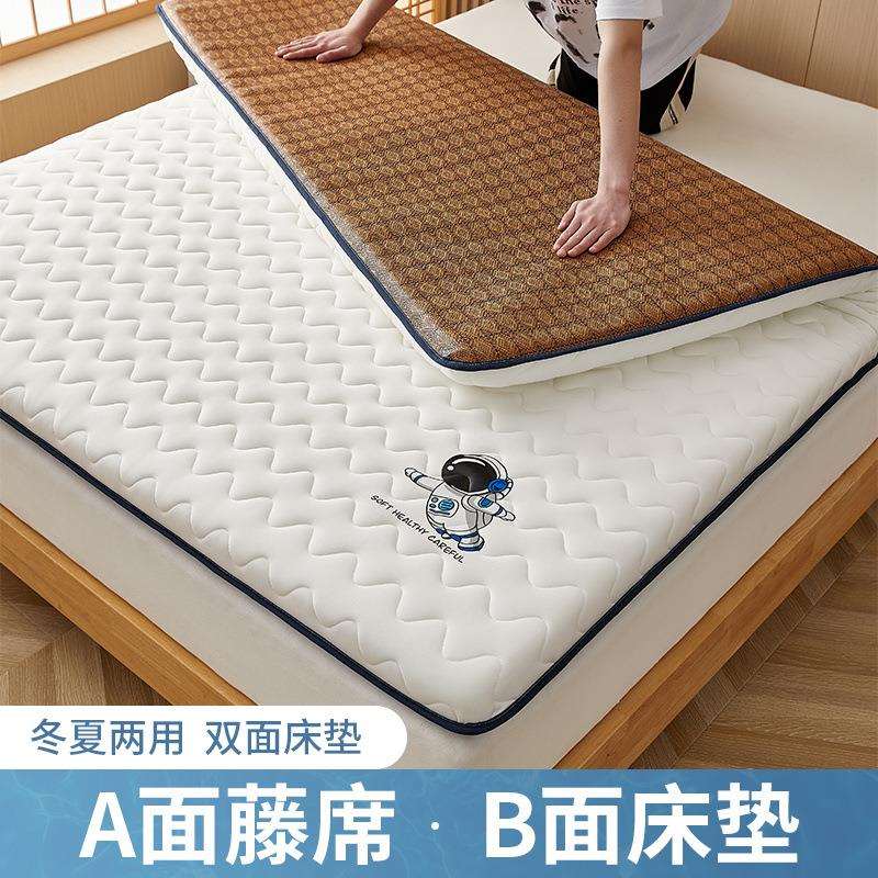 床垫软垫四季通用双面宿舍正反两用单双人出租房可折叠藤席子