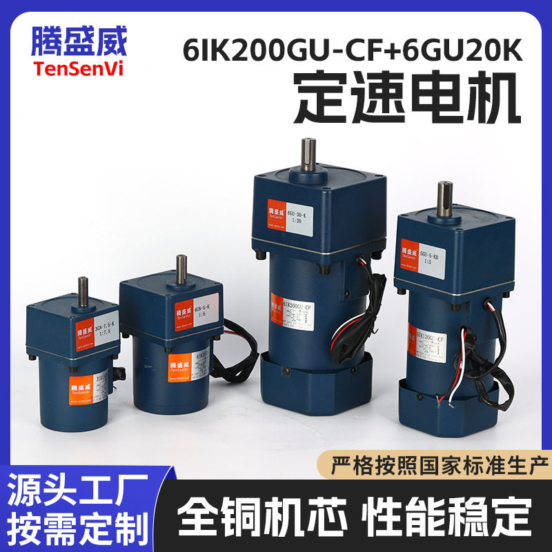 腾盛威定速电机交流电动机220v机械设备专用齿轮自动化流水线