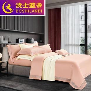 高端160支长绒棉纯棉四件套轻奢被套床单床笠式 全棉床上用品