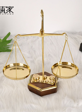 欧式进口铜天平摆件律师s办公室纯铜开业复古桌面招财创意法律礼