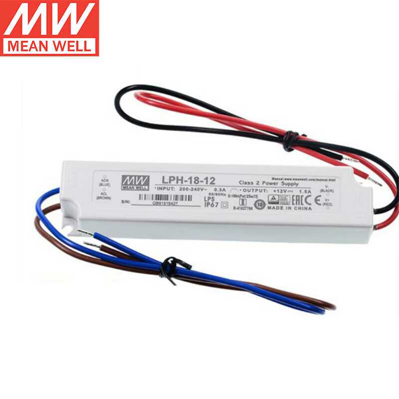 明纬（MEANWELL）LPH-18-12灯带广告照明 LED电源 12V1.5A